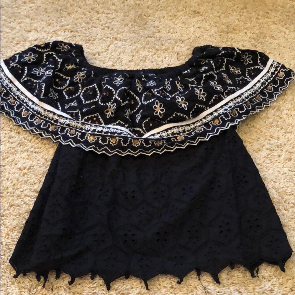 Hemant and Nandita xs navy blue top